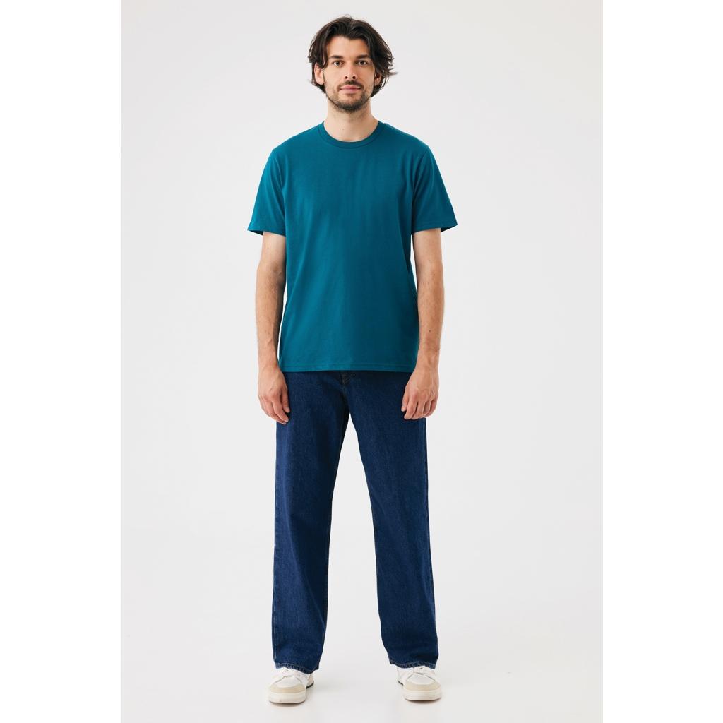Tricou din bumbac reciclat Iqoniq Brett dark teal 2XS