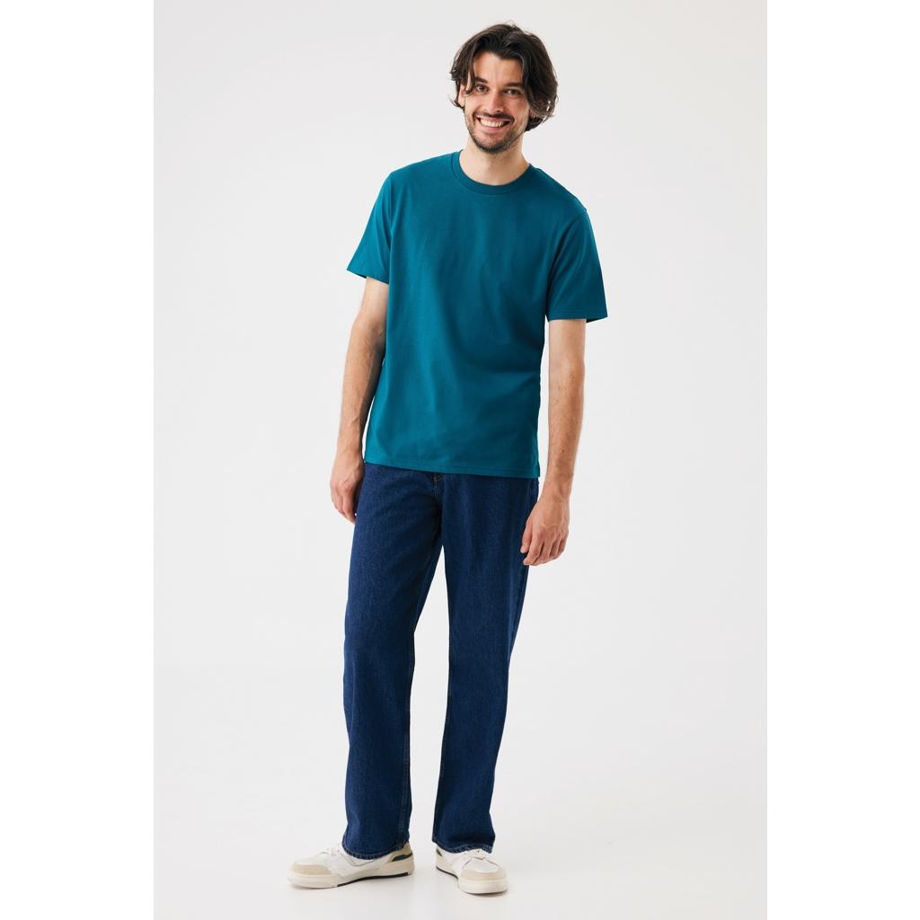 Tricou din bumbac reciclat Iqoniq Brett dark teal 2XS
