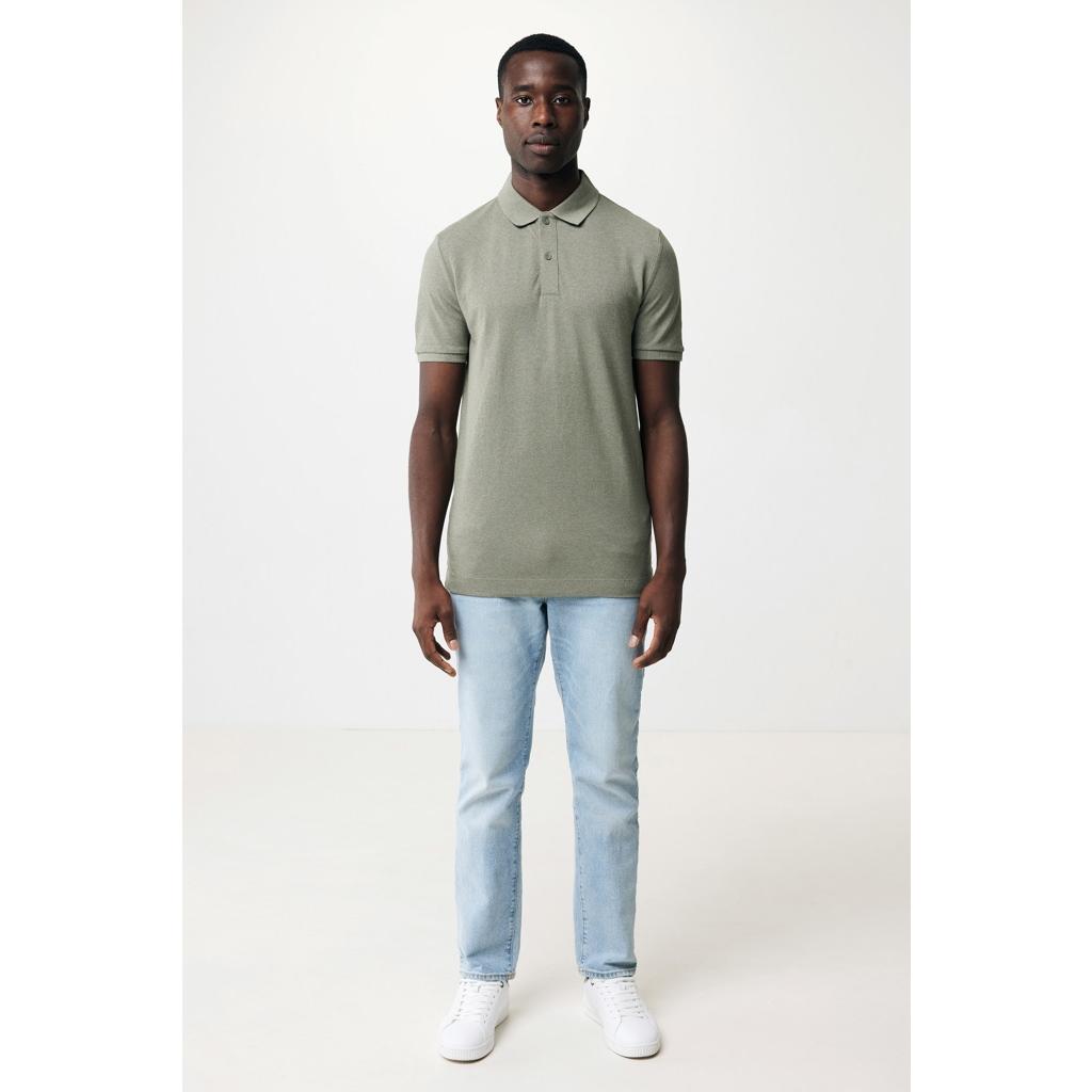 Polo din bumbac reciclat Iqoniq Yosemite green