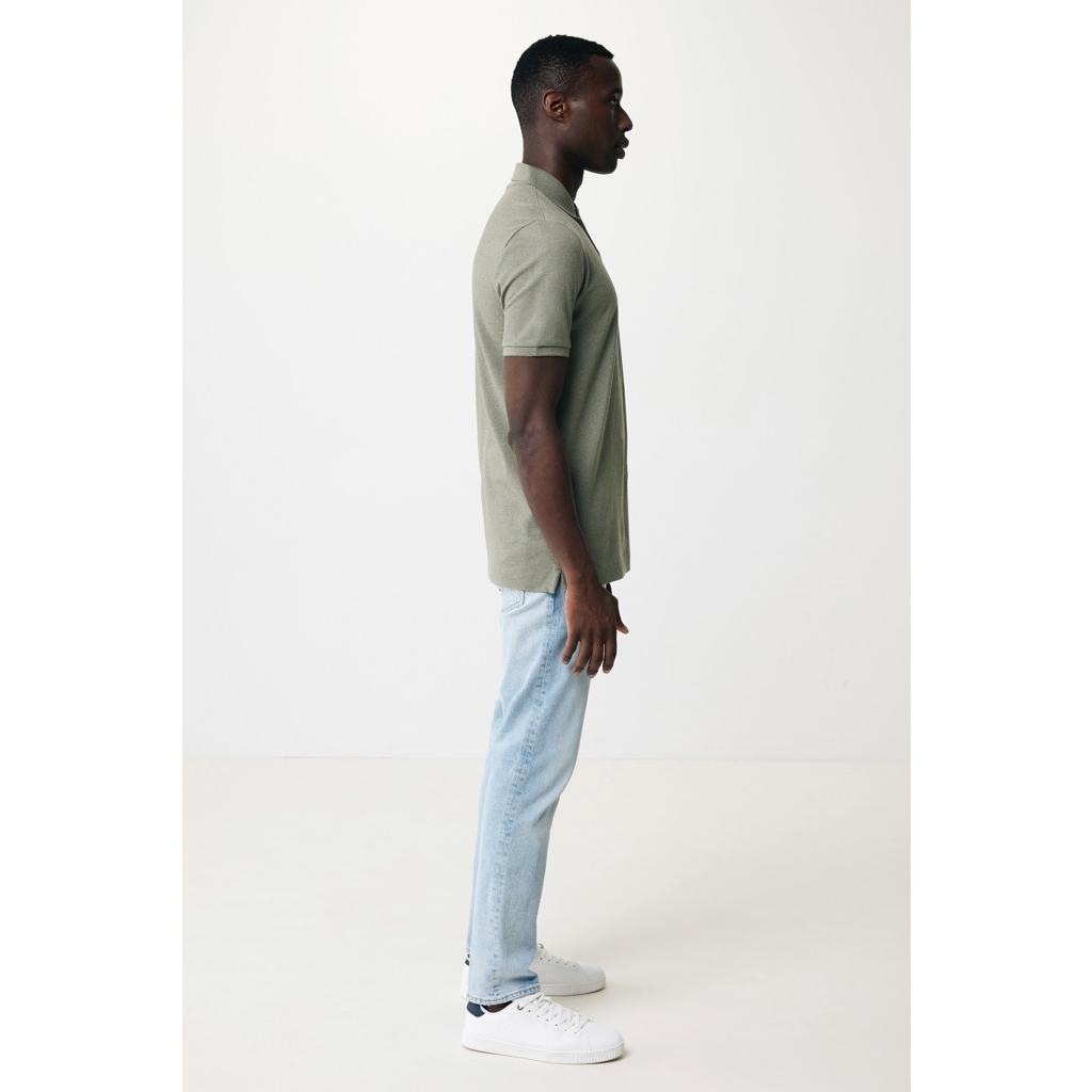 Polo din bumbac reciclat Iqoniq Yosemite green