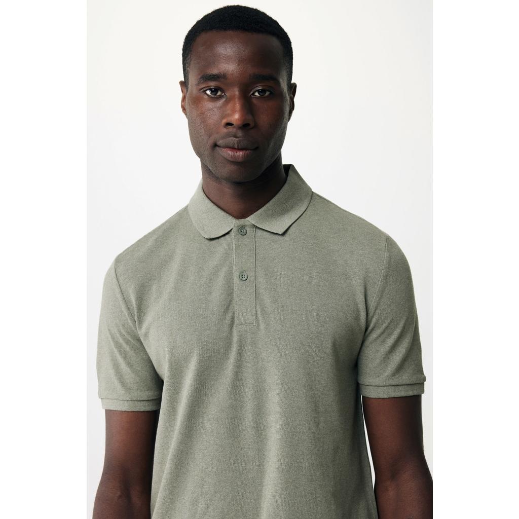 Polo din bumbac reciclat Iqoniq Yosemite green