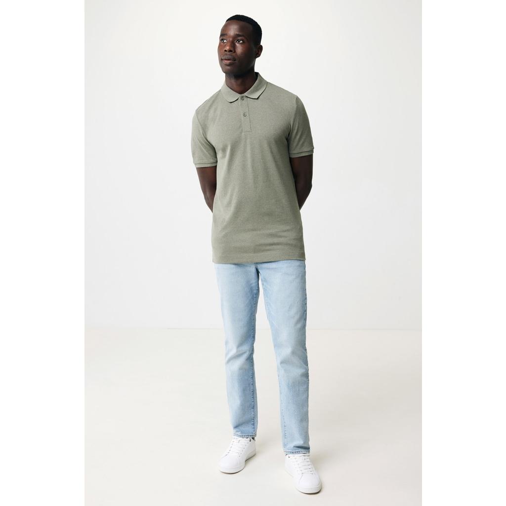Polo din bumbac reciclat Iqoniq Yosemite green