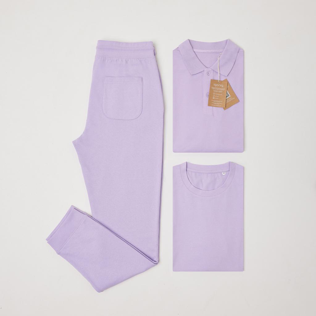 Polo din bumbac reciclat Iqoniq Yosemite lavender 2XS