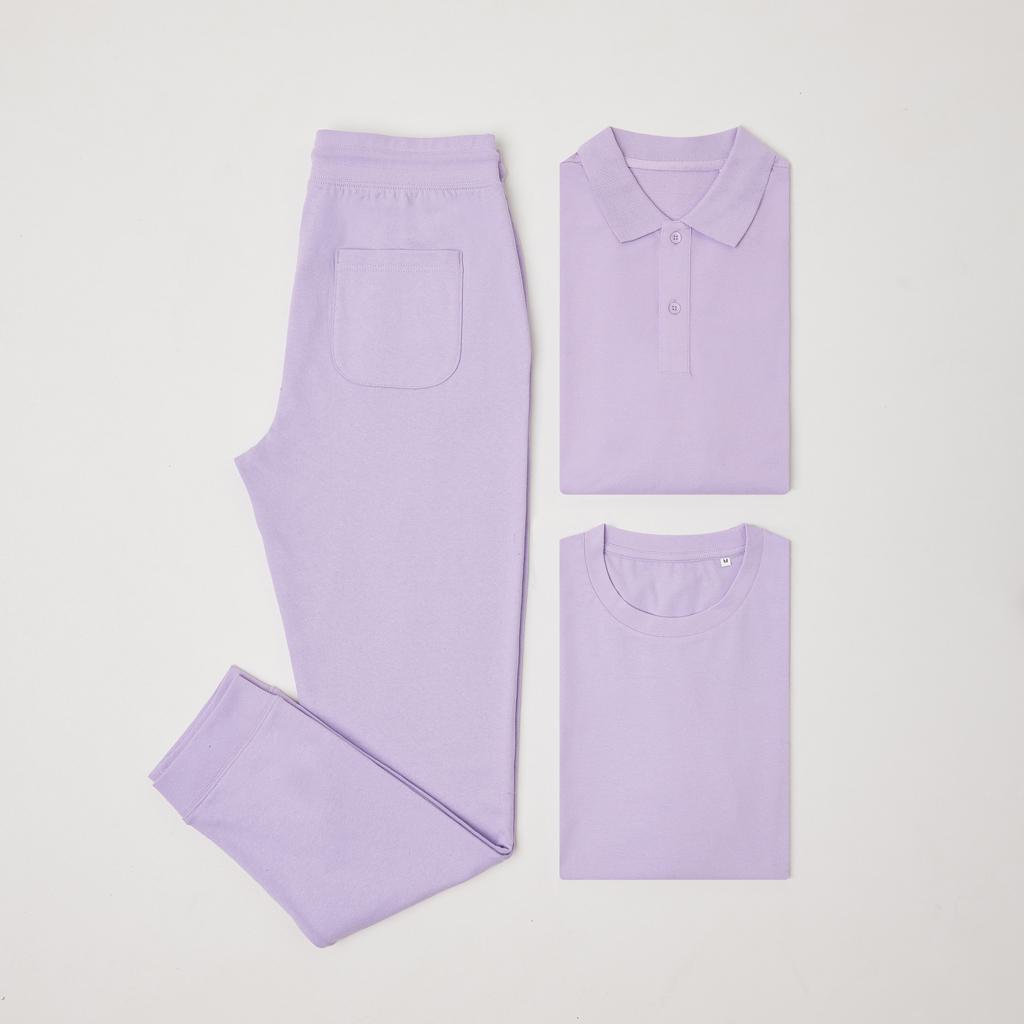 Polo din bumbac reciclat Iqoniq Yosemite lavender 2XS