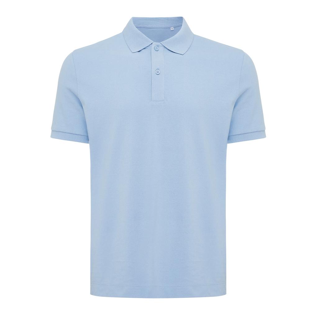Polo din bumbac reciclat Iqoniq Yosemite sky blue L