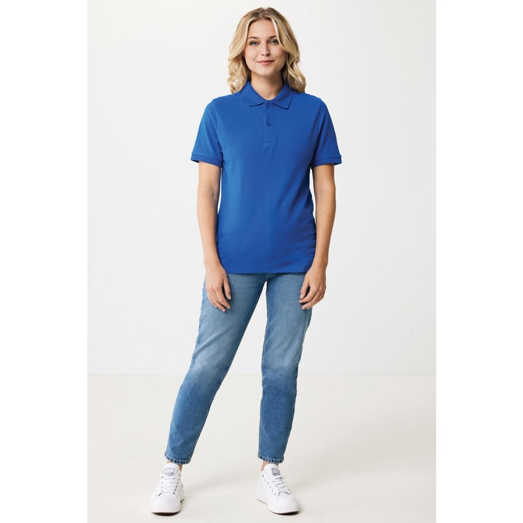 Polo din bumbac reciclat Iqoniq Yosemite royal blue L