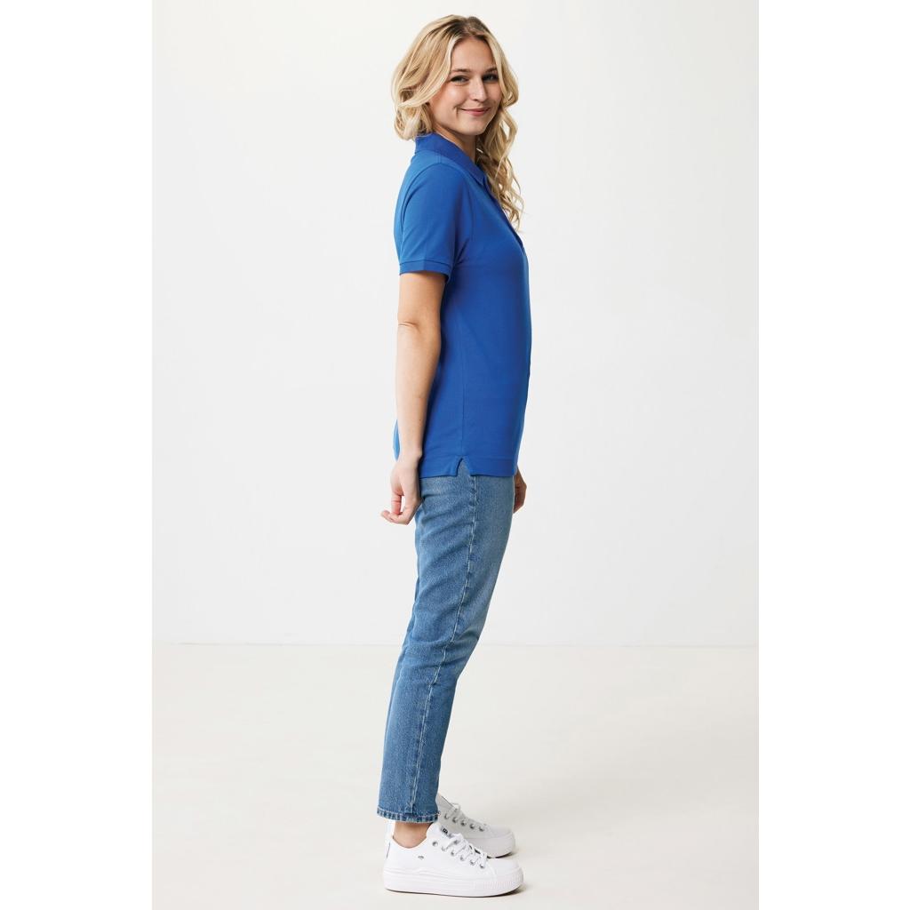 Polo din bumbac reciclat Iqoniq Yosemite royal blue L