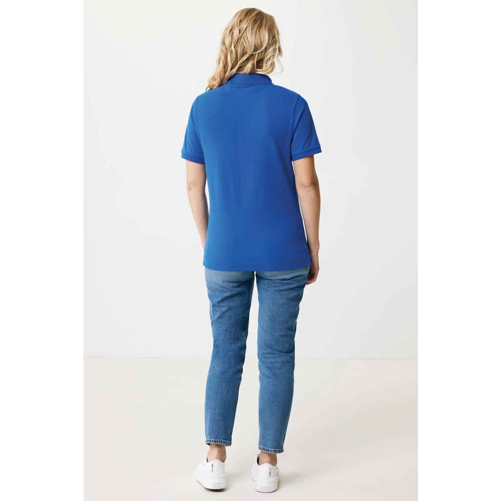 Polo din bumbac reciclat Iqoniq Yosemite royal blue L