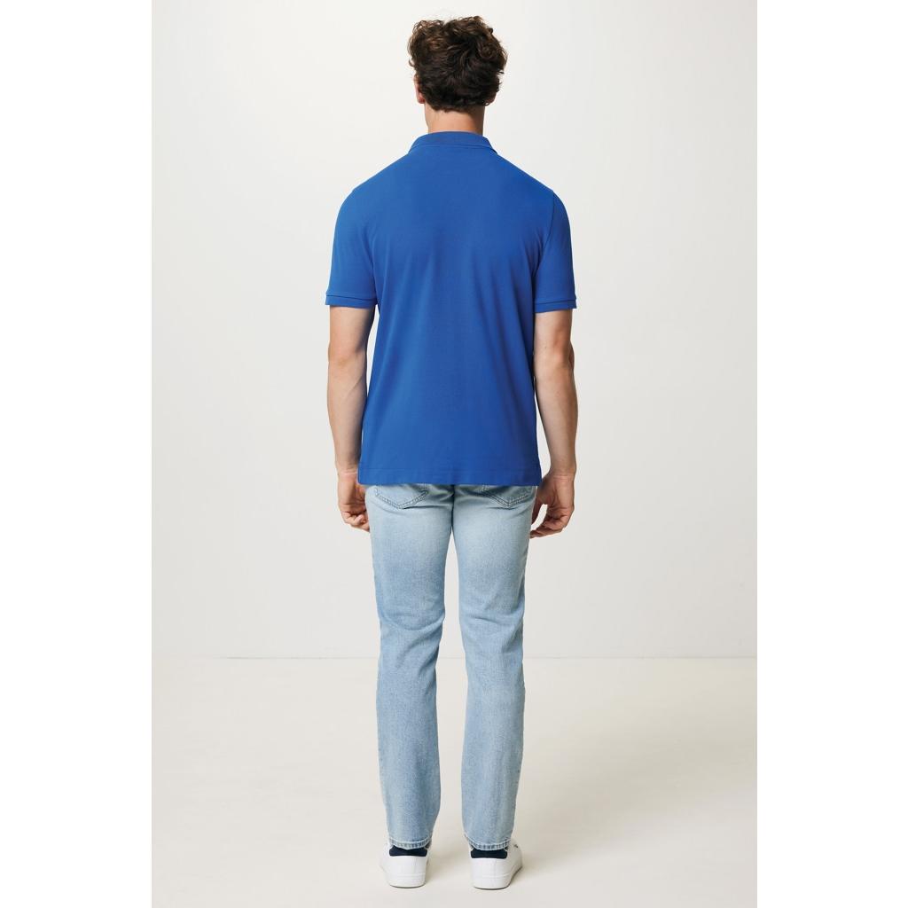 Polo din bumbac reciclat Iqoniq Yosemite royal blue L