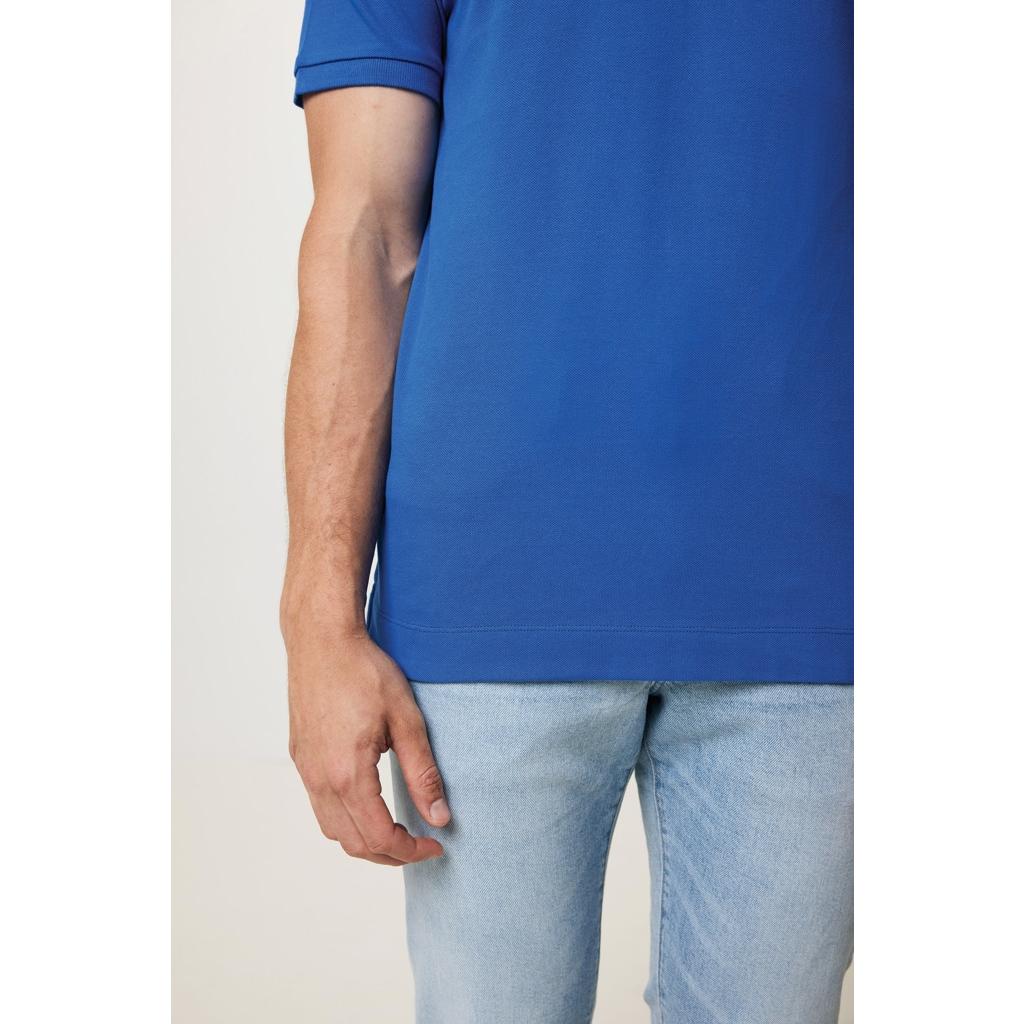 Polo din bumbac reciclat Iqoniq Yosemite royal blue L