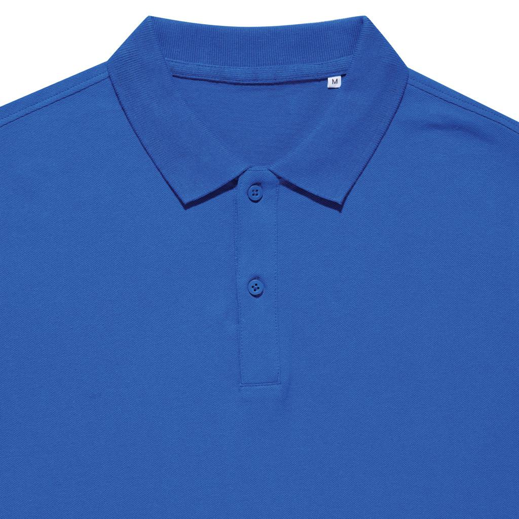 Polo din bumbac reciclat Iqoniq Yosemite royal blue L