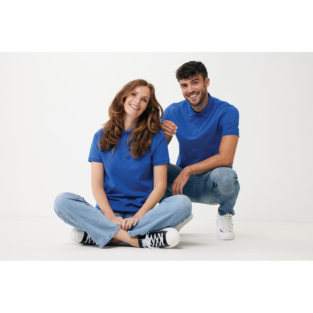 Polo din bumbac reciclat Iqoniq Yosemite royal blue L