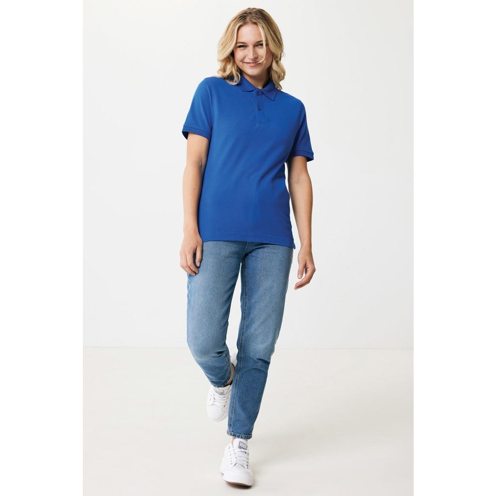 Polo din bumbac reciclat Iqoniq Yosemite royal blue L