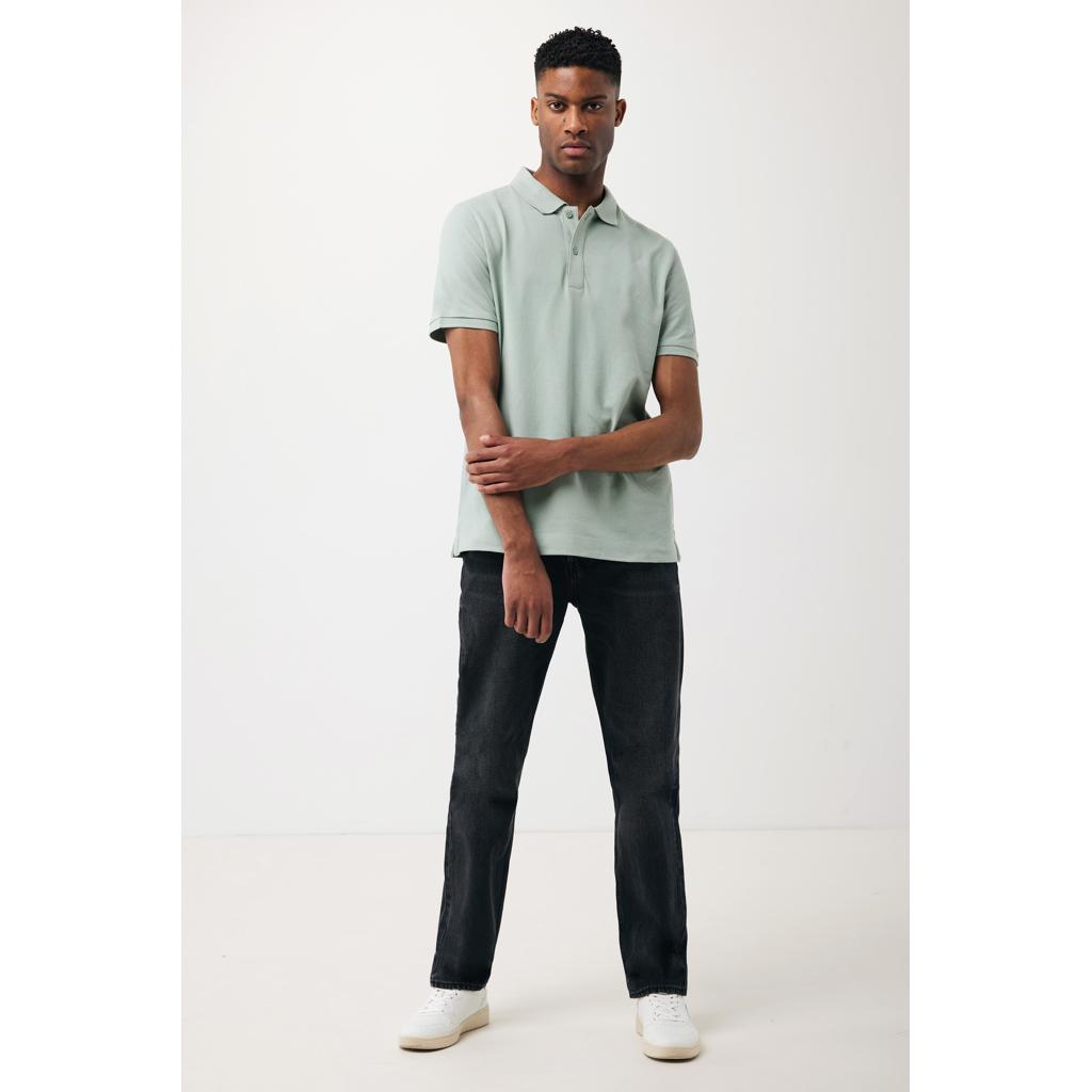 Polo din bumbac reciclat Iqoniq Yosemite iceberg green L
