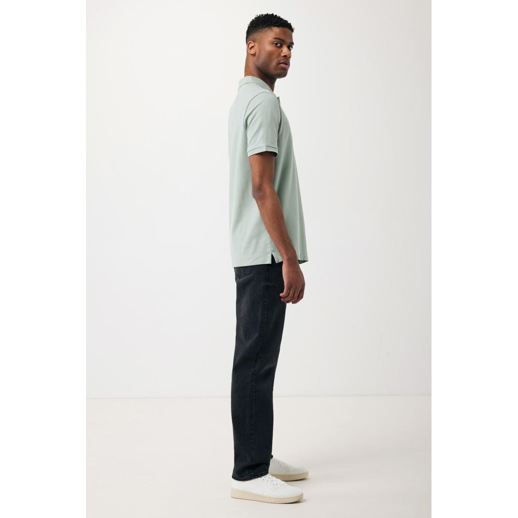 Polo din bumbac reciclat Iqoniq Yosemite iceberg green L