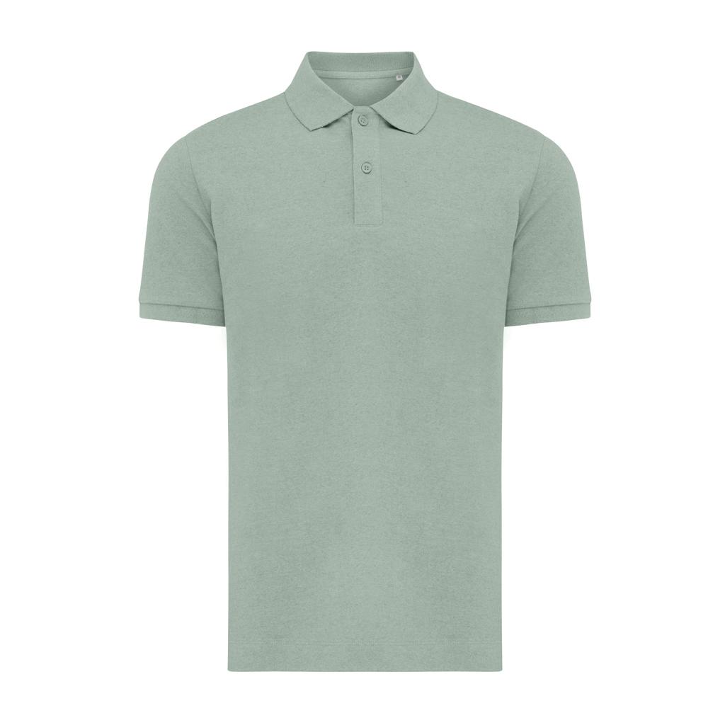 Polo din bumbac reciclat Iqoniq Yosemite iceberg green L