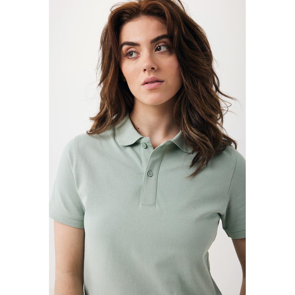Polo din bumbac reciclat Iqoniq Yosemite iceberg green L