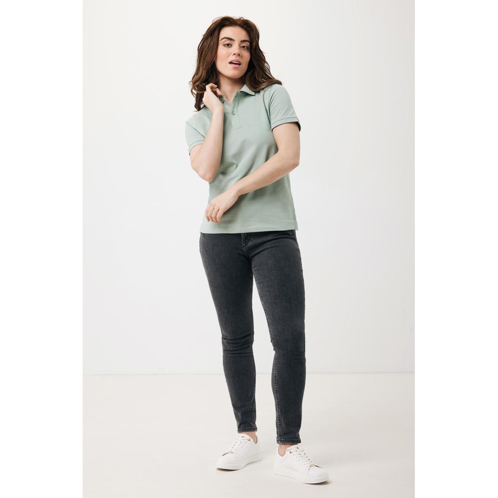 Polo din bumbac reciclat Iqoniq Yosemite iceberg green L