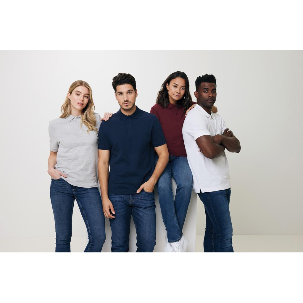 Polo din bumbac reciclat Iqoniq Yosemite natural raw 2XS