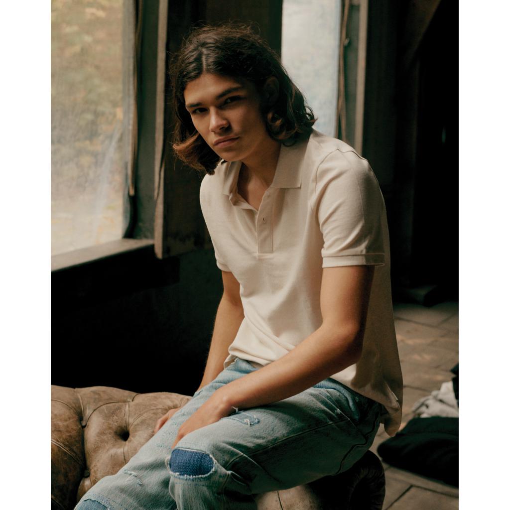 Polo din bumbac reciclat Iqoniq Yosemite natural raw 2XS