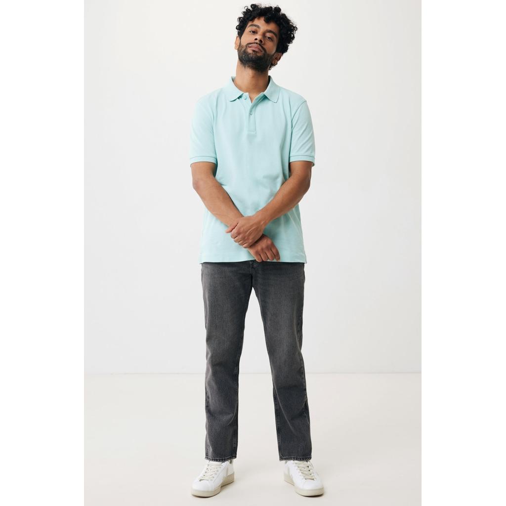 Polo din bumbac reciclat Iqoniq Yosemite crushed mint L