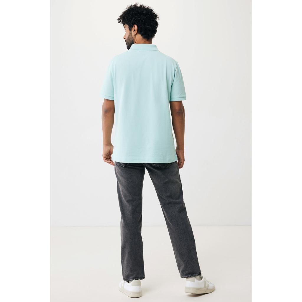 Polo din bumbac reciclat Iqoniq Yosemite crushed mint L