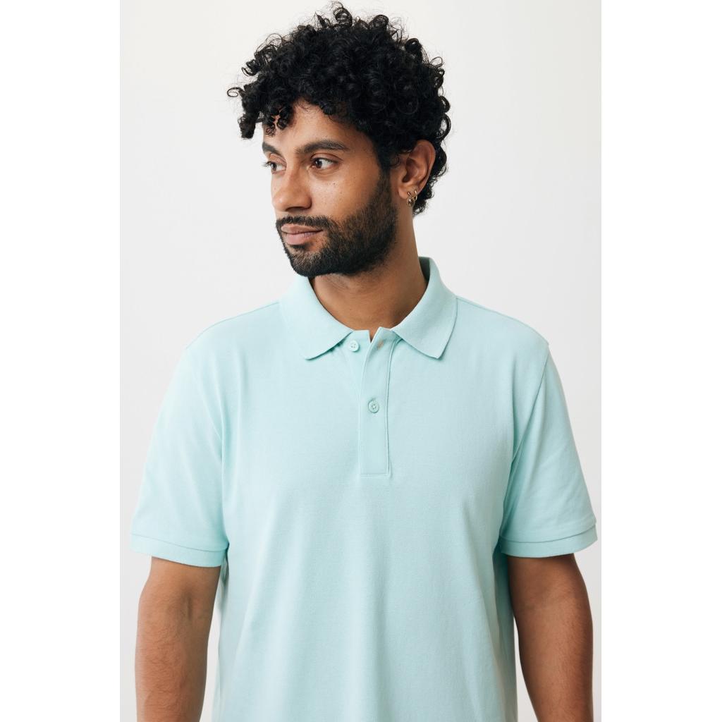 Polo din bumbac reciclat Iqoniq Yosemite crushed mint L