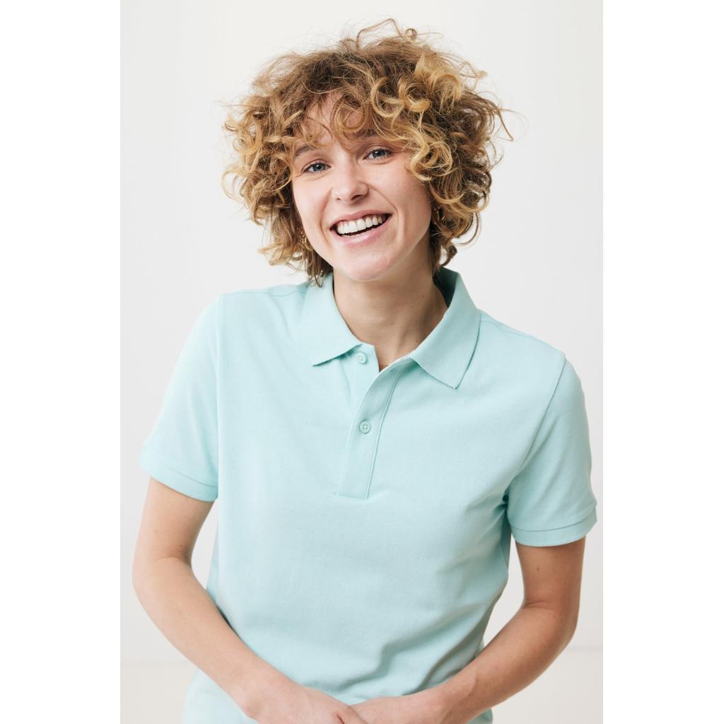 Polo din bumbac reciclat Iqoniq Yosemite crushed mint L