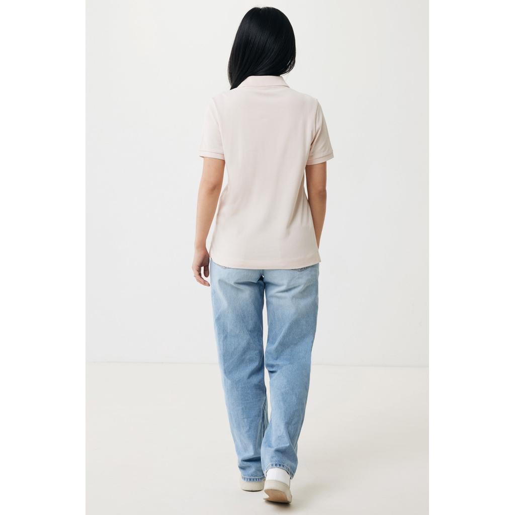 Polo din bumbac reciclat Iqoniq Yosemite cloud pink XS