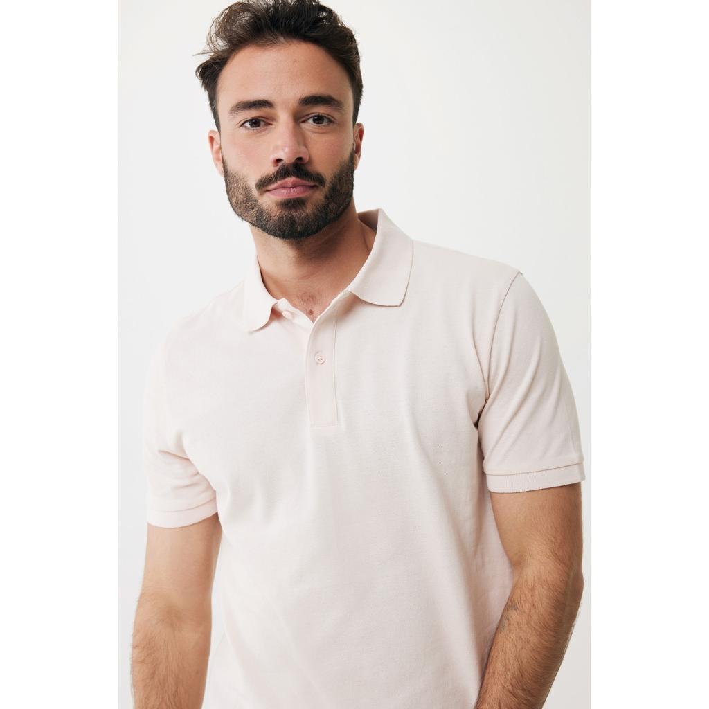 Polo din bumbac reciclat Iqoniq Yosemite cloud pink XS