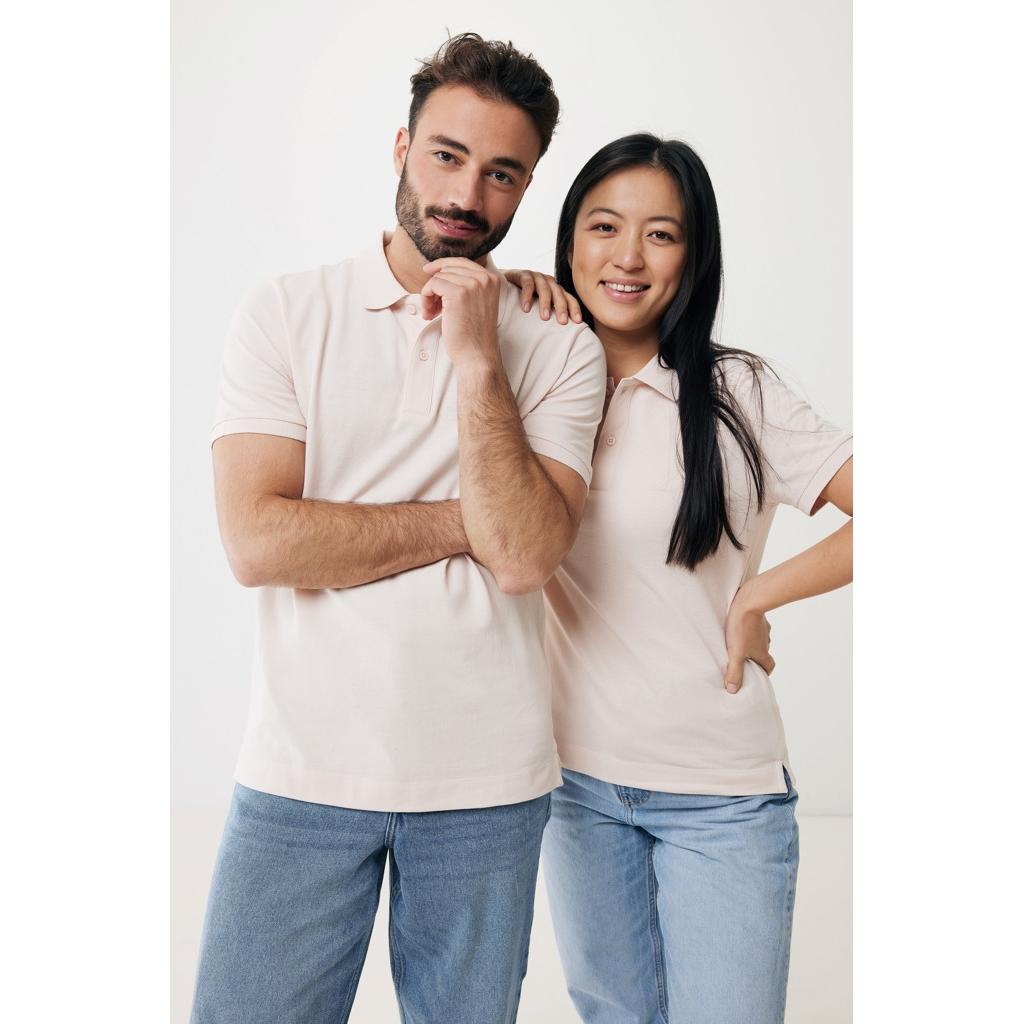 Polo din bumbac reciclat Iqoniq Yosemite cloud pink XS