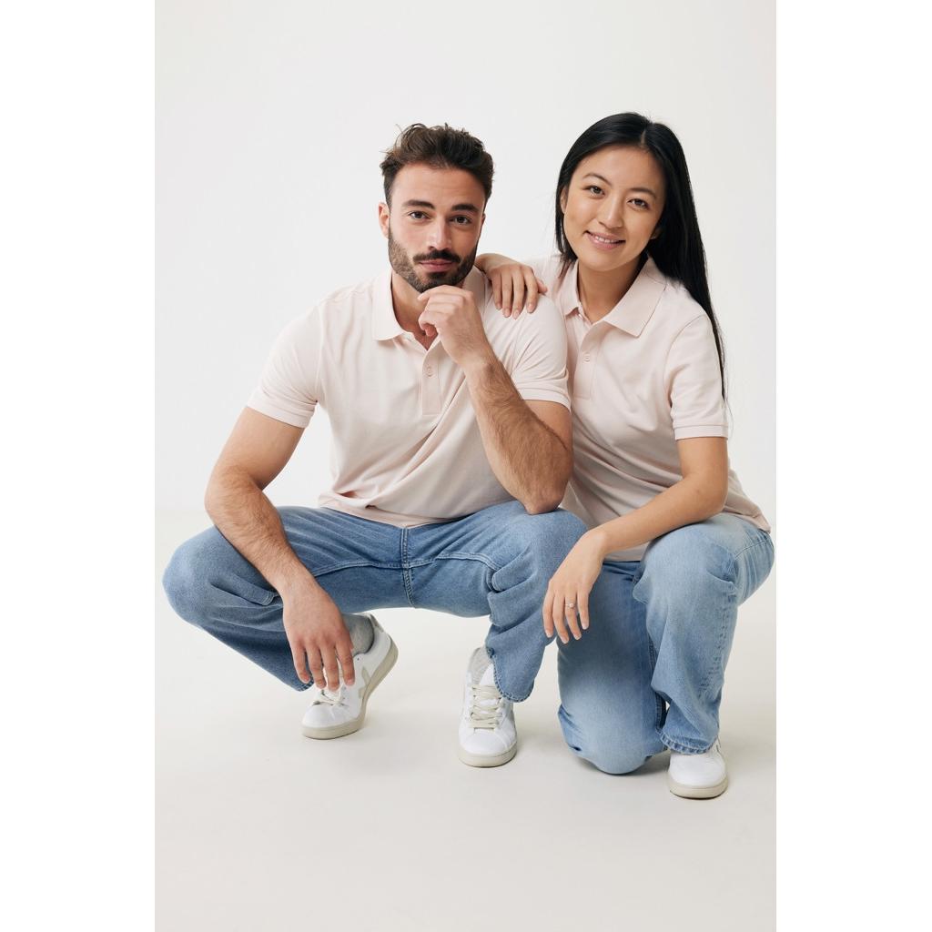 Polo din bumbac reciclat Iqoniq Yosemite cloud pink XS