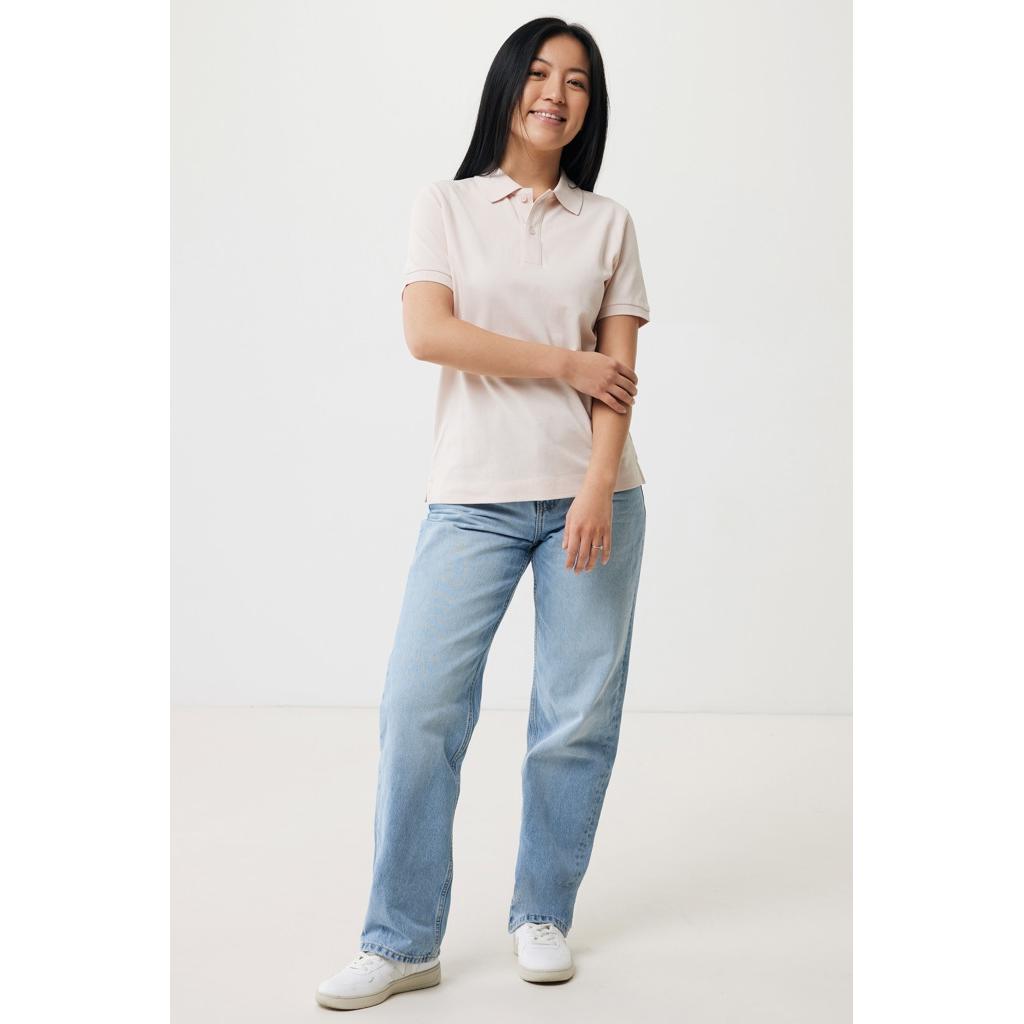 Polo din bumbac reciclat Iqoniq Yosemite cloud pink XS
