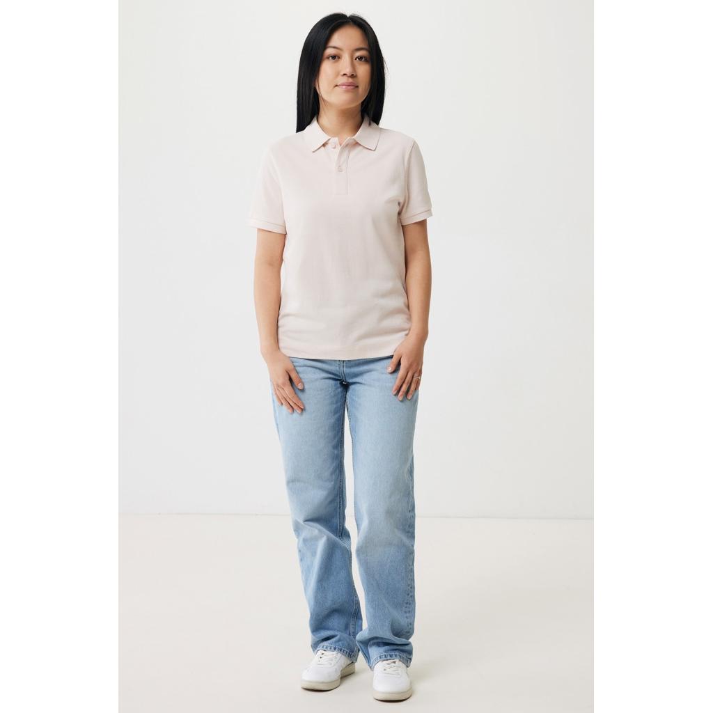 Polo din bumbac reciclat Iqoniq Yosemite cloud pink XS