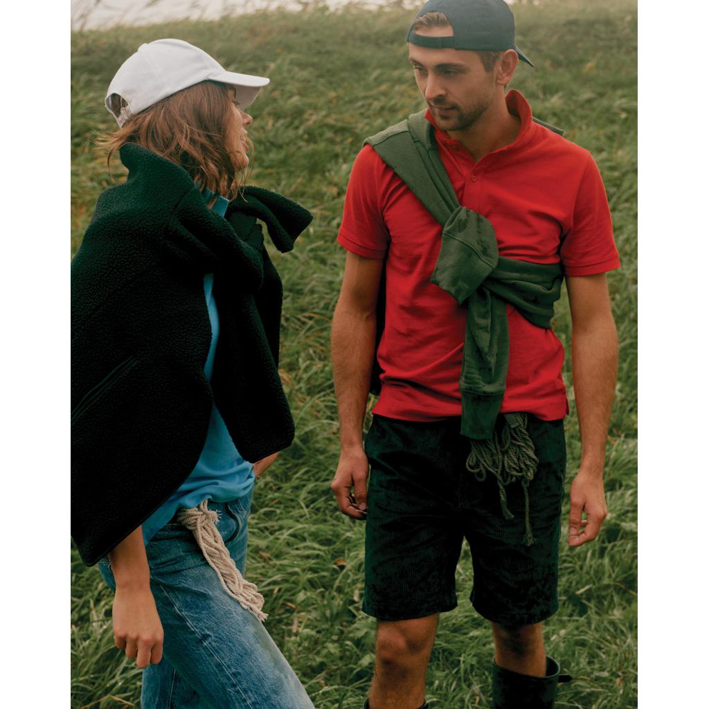 Polo din bumbac reciclat Iqoniq Yosemite red L