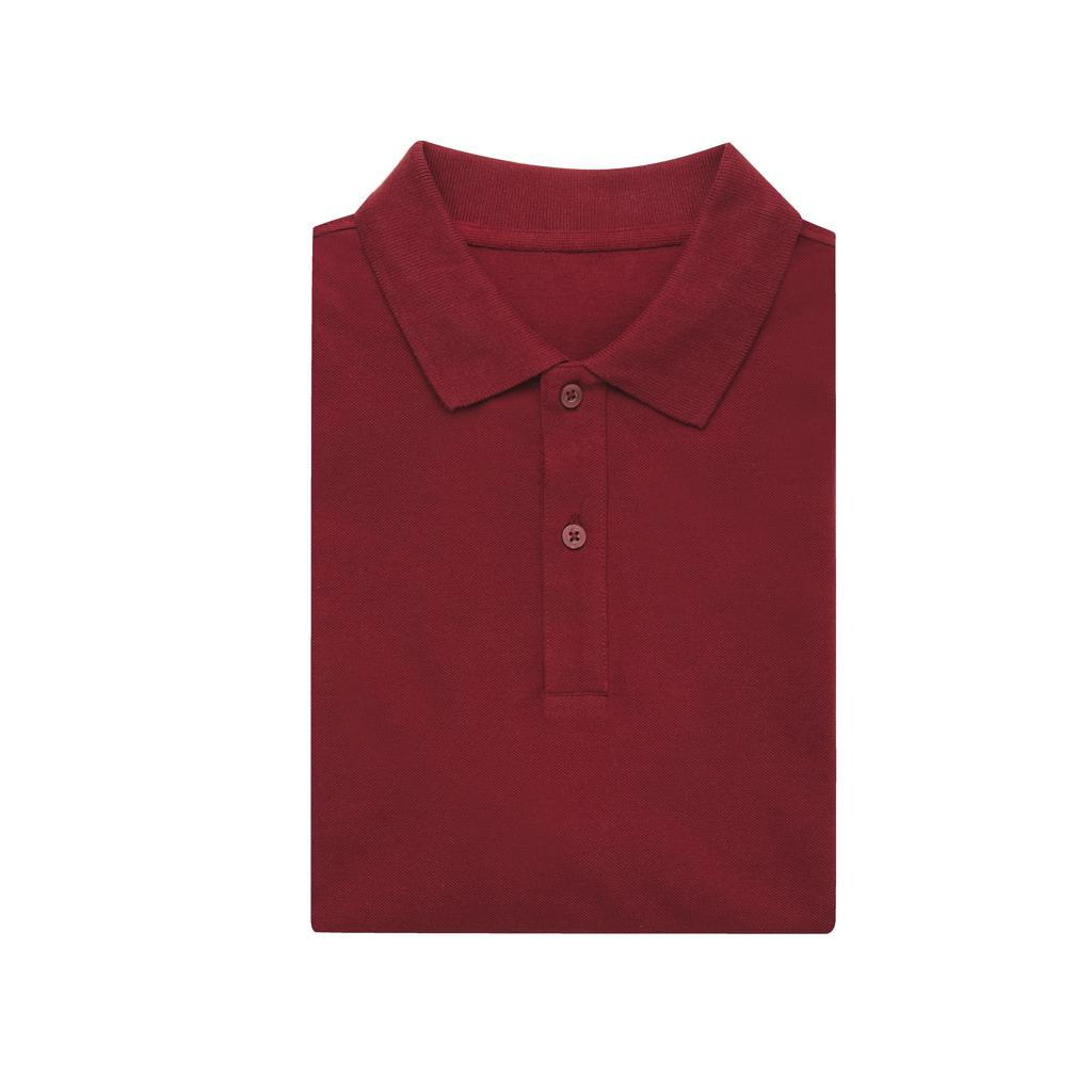 Polo din bumbac reciclat Iqoniq Yosemite burgundy 2XS