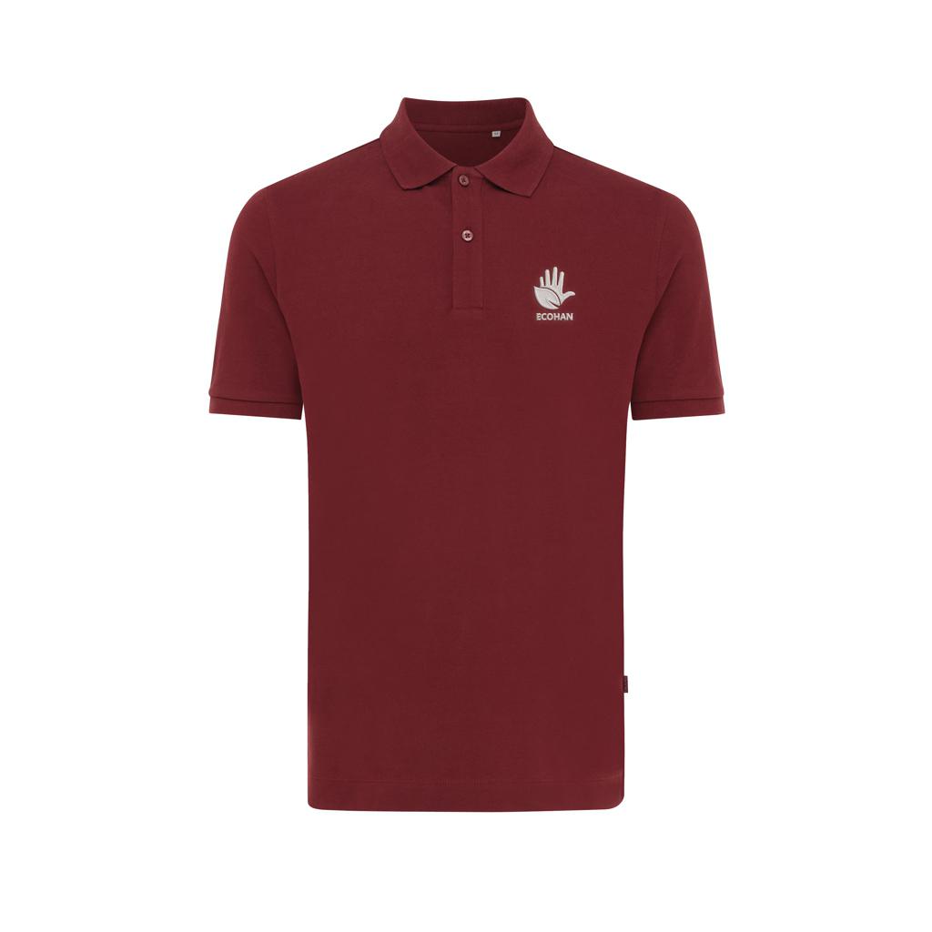 Polo din bumbac reciclat Iqoniq Yosemite burgundy 2XS