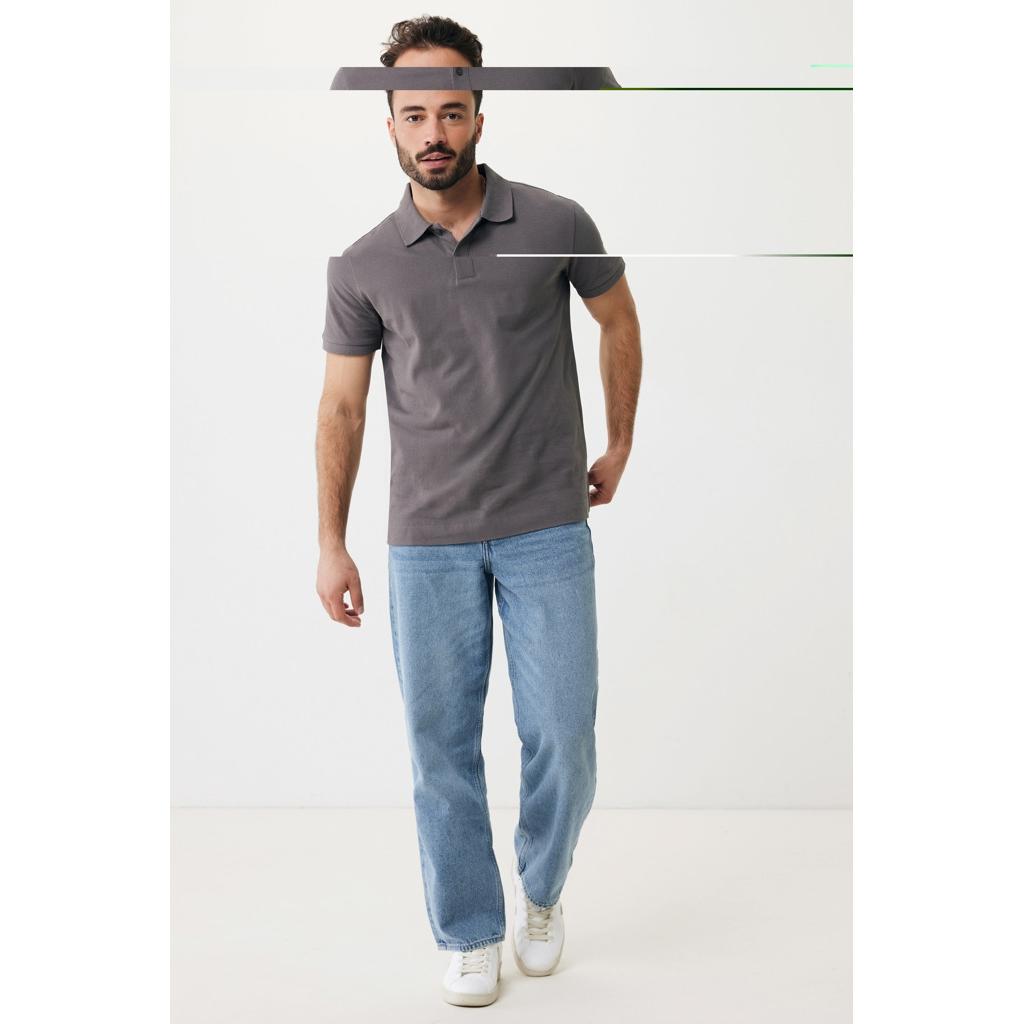 Polo din bumbac reciclat Iqoniq Yosemite anthracite 2XS