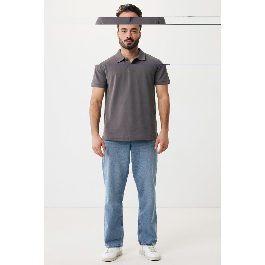 Polo din bumbac reciclat Iqoniq Yosemite anthracite M