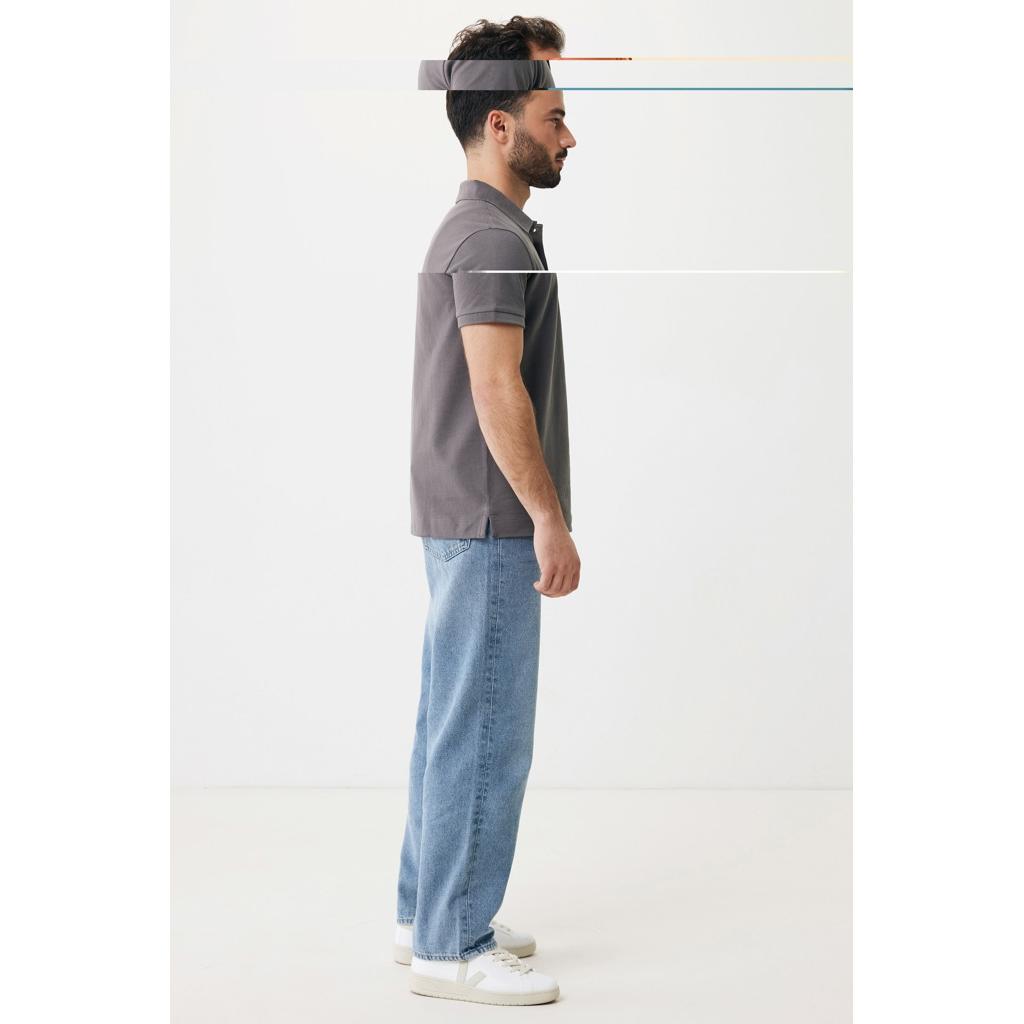Polo din bumbac reciclat Iqoniq Yosemite anthracite M
