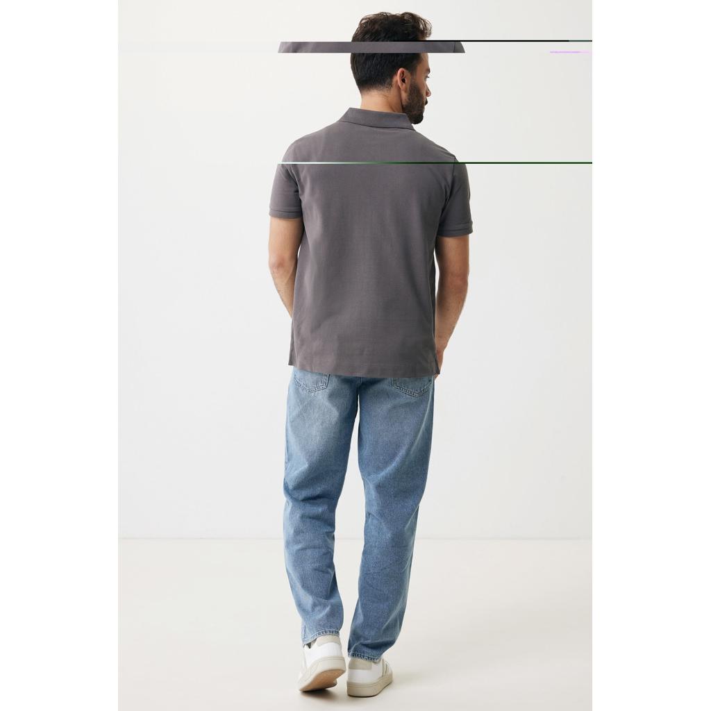 Polo din bumbac reciclat Iqoniq Yosemite anthracite 2XS