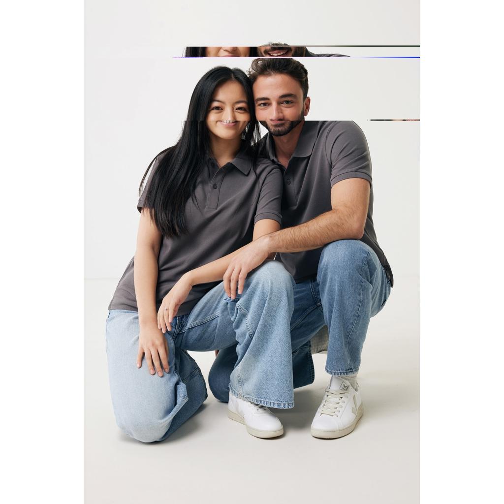 Polo din bumbac reciclat Iqoniq Yosemite anthracite 2XS