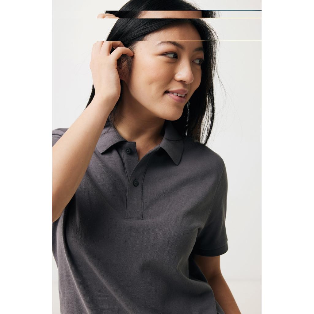 Polo din bumbac reciclat Iqoniq Yosemite anthracite 2XS