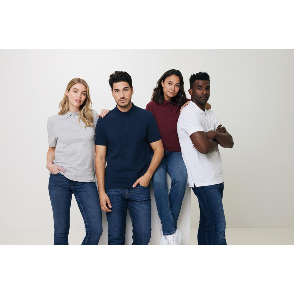 Polo din bumbac reciclat Iqoniq Yosemite heather grey L