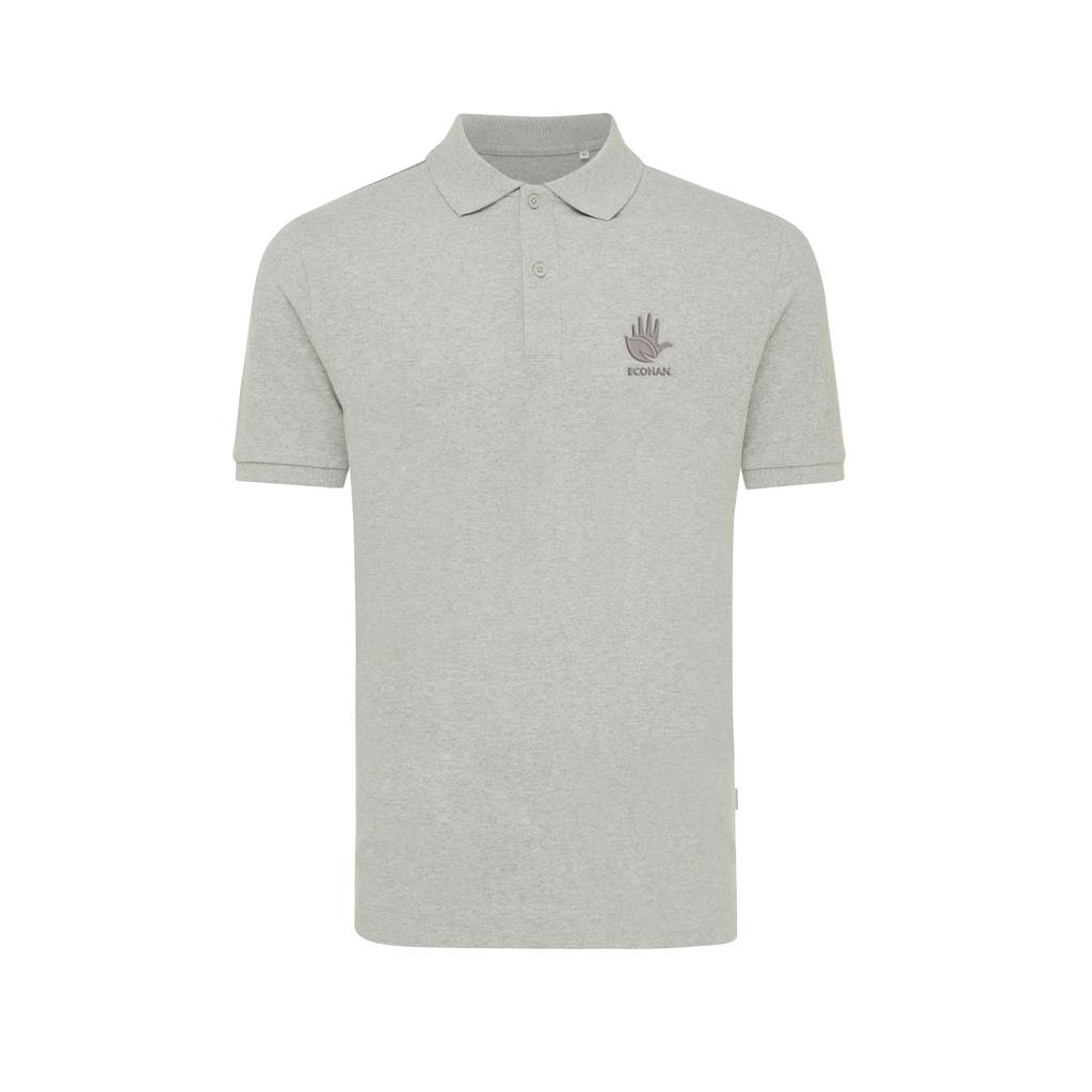 Polo din bumbac reciclat Iqoniq Yosemite heather grey L