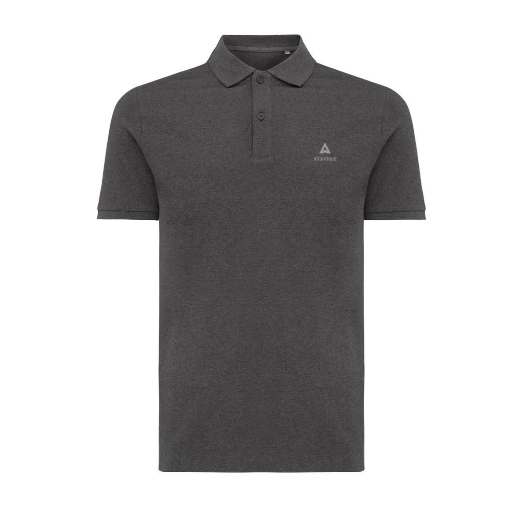 Polo din bumbac reciclat Iqoniq Yosemite heather anthracite 4XL