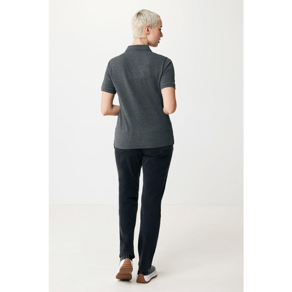 Polo din bumbac reciclat Iqoniq Yosemite heather anthracite L