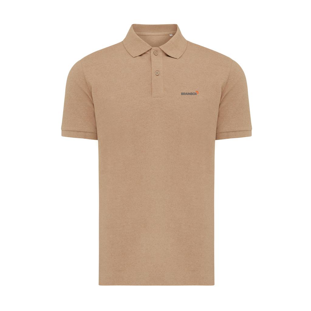Polo din bumbac reciclat Iqoniq Yosemite heather brown M
