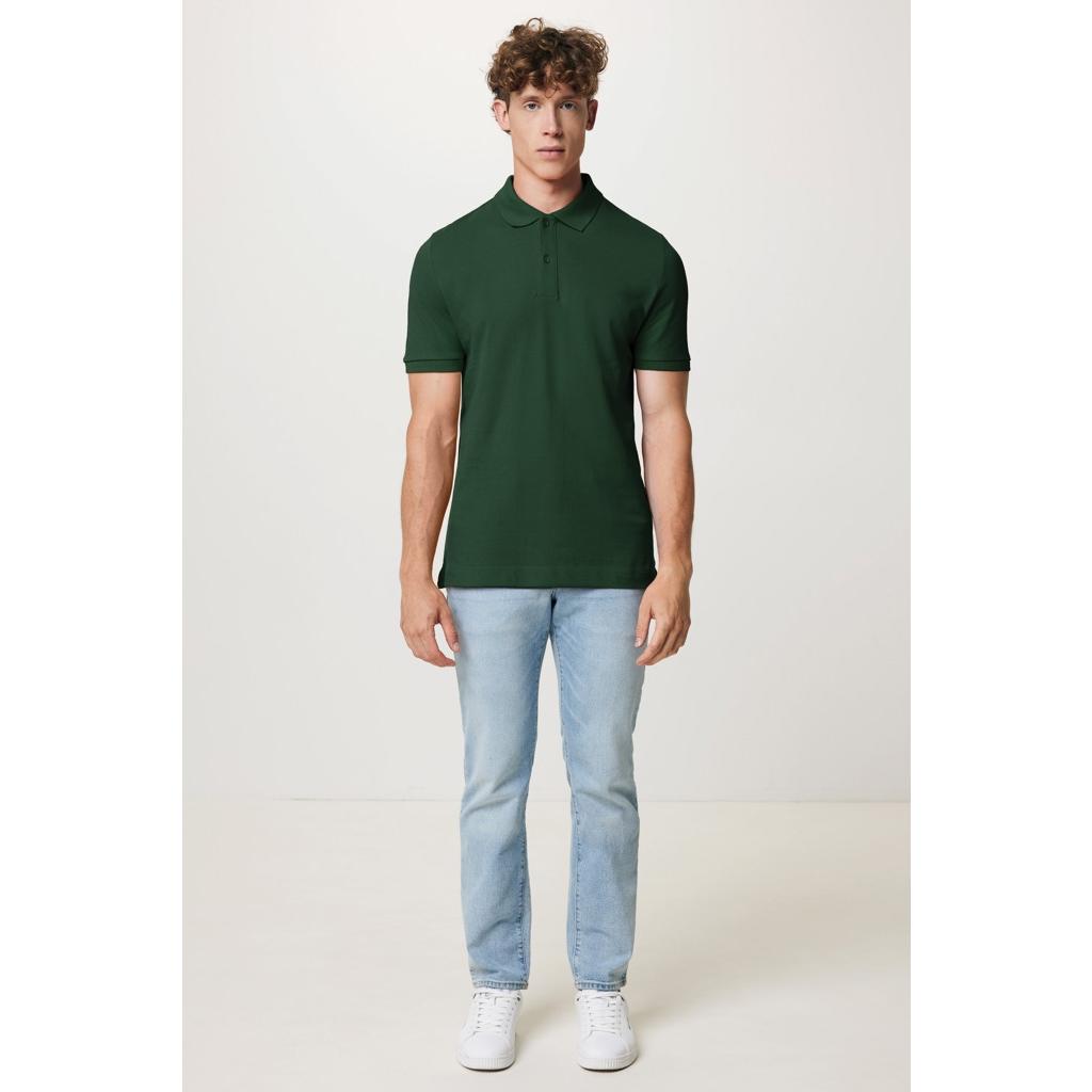 Polo din bumbac reciclat Iqoniq Yosemite forest green XL