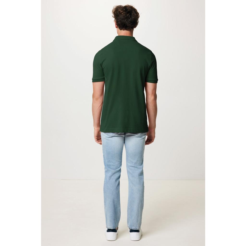 Polo din bumbac reciclat Iqoniq Yosemite forest green XL